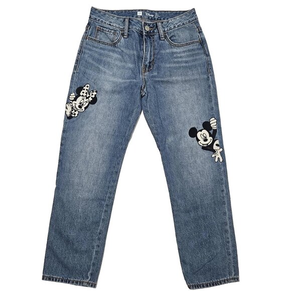 GAP Kids Disney Mickey Minnie Girlfriend Jeans Size 12 Regular - Picture 1 of 11